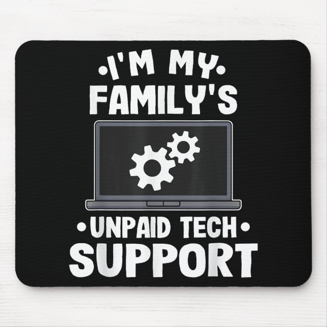 Mousepad Sou o computador engraçado do suporte técnico não  (Frente)