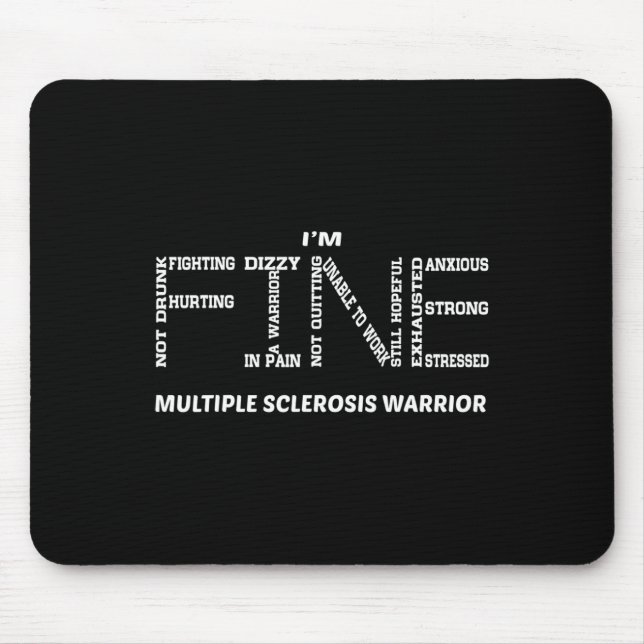 Mousepad Sou o guerreiro da esclerose múltipla (Frente)