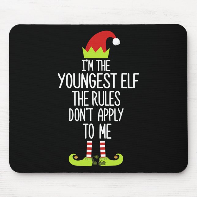 Mousepad Sou o mais jovem Elf As regras não se aplicam a mi (Frente)