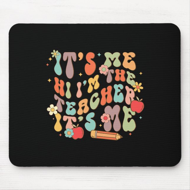 Mousepad Sou o professor Feliz de Volta à Escola (Frente)