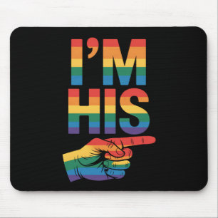 Mousepad Sou o seu casal gay combinando orgulho LGBTQ
