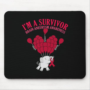 Mousepad Sou o Survivor Brain Aneurysm Sensibilização Mês A