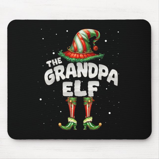 Mousepad Sou o vovô Elf Family Matching Group Christma (Frente)