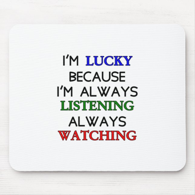 Mousepad Sou sortudo (Frente)