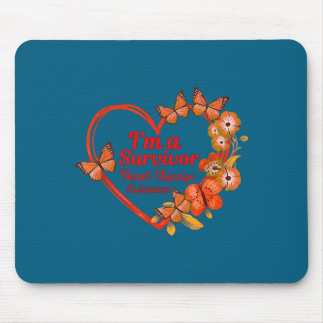 Mousepad Sou Um Coração Supervivente Conscientização Doença (Frente)