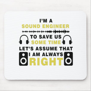 Mousepad Sou um Engenheiro de som