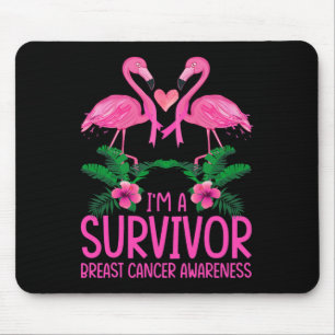 Mousepad Sou um Flamingo de Sensibilização para o Cancer de