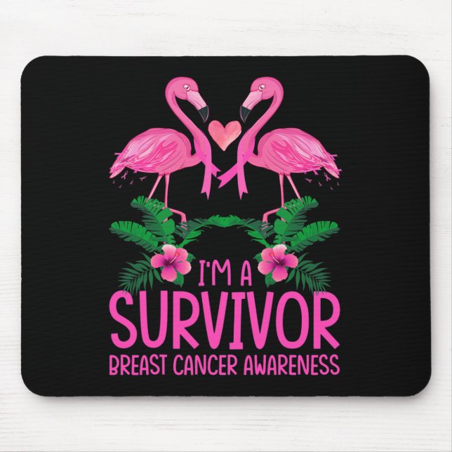 Mousepad Sou um Flamingo de Sensibilização para o Cancer de (Frente)