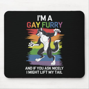 Mousepad Sou um Gay Fox Rainbow LGBTQ Pride