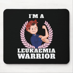 Mousepad Sou um guerreiro de leucemia Sensibilização 1