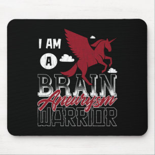 Mousepad Sou um guerreiro de neurísmo e apoio à consciência