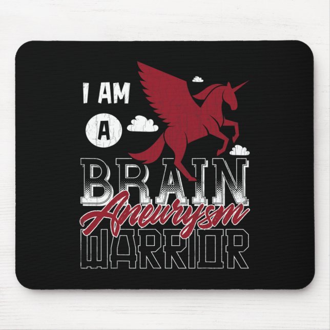 Mousepad Sou um guerreiro de neurísmo e apoio à consciência (Frente)
