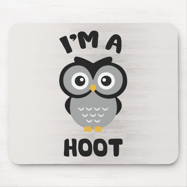 Mousepad Sou um Hoot (Coruja Bonita Pun) (Frente)