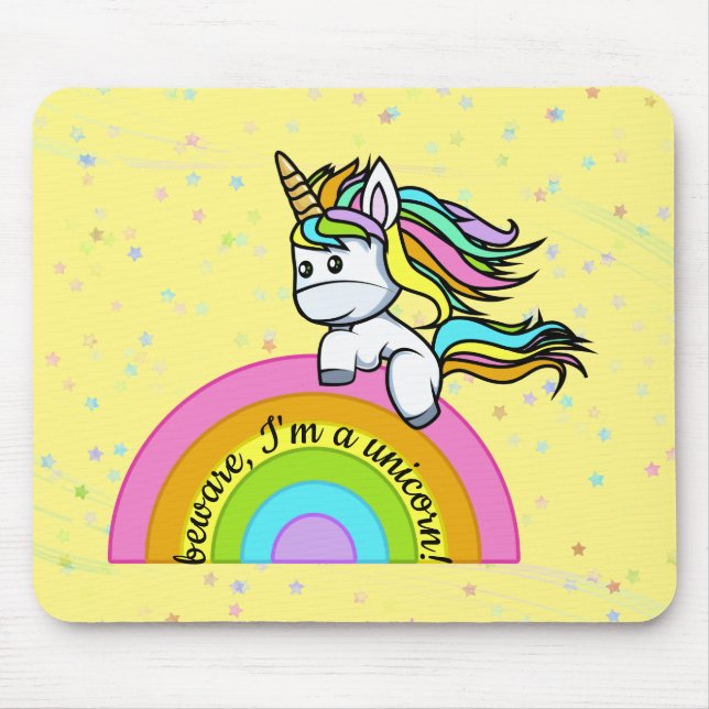 Mousepad Sou um unicórnio. (Frente)