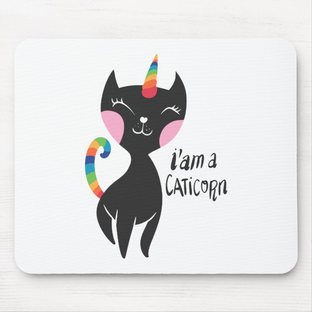 Mousepad Sou um unicórnio - Escolha a cor de fundo (Frente)