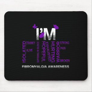 Mousepad Sou uma fina Fibromialgia Guerreira Fibro-Consciên