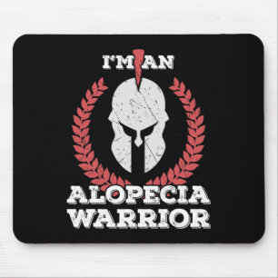 Mousepad Sou uma guerreira Alopecia Alopecia Areata Consciê