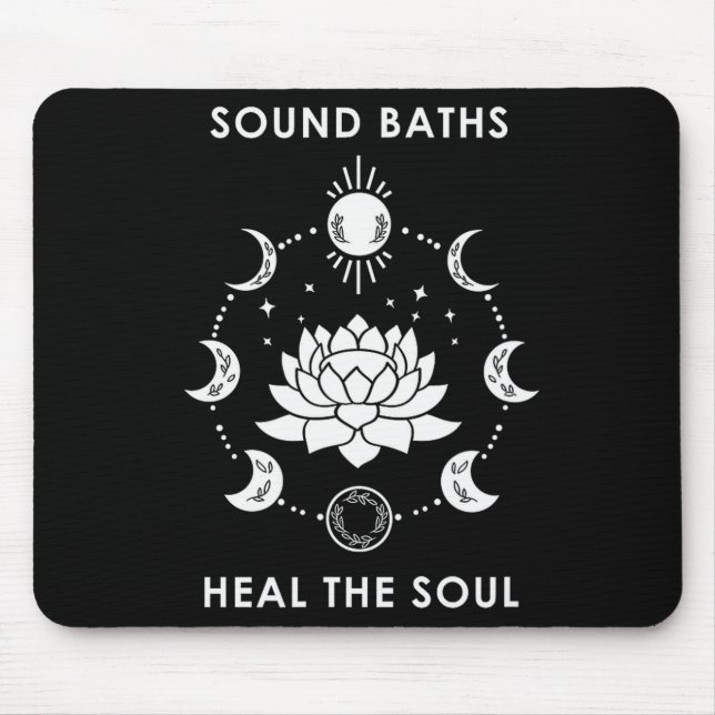 Mousepad Sound Baths Heal The Soul New Age Sritual Wellness (Frente)