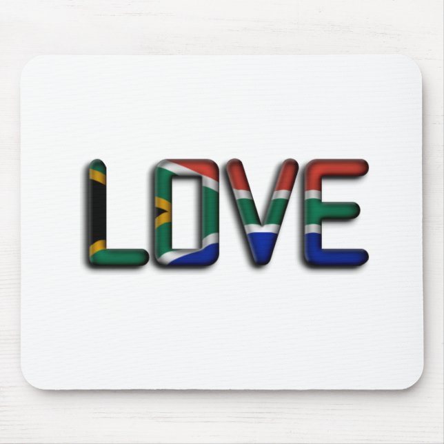 Mousepad South Africa beautiful amazing text quote flag art (Frente)