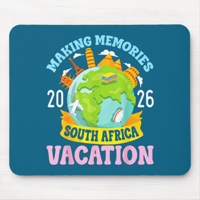 Mousepad South Africa Vacation 2026 Travel Making Memories  (Frente)