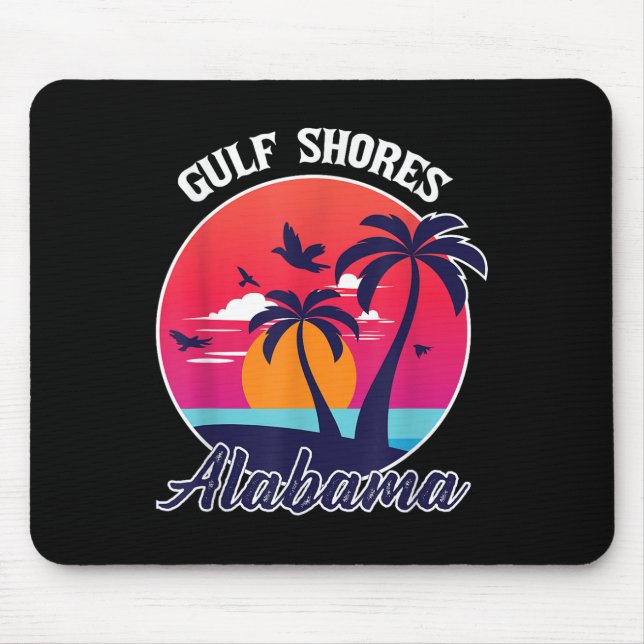 Mousepad Souvenir Familiar do Alabama em South Shores Beach (Frente)