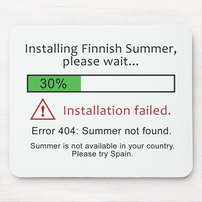 Mousepad Sozinho de verão finlandês (Frente)