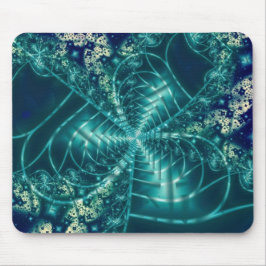 Mousepad Space | Blue and White Fractal Art