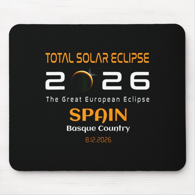 Mousepad Spain Basque Country Total Solar Eclipse August (Frente)