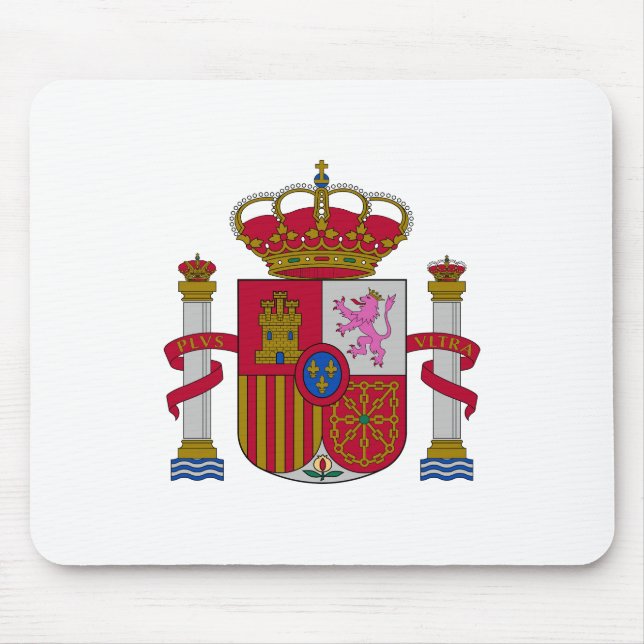 Mousepad Spain country coat arms symbol emblem flag (Frente)