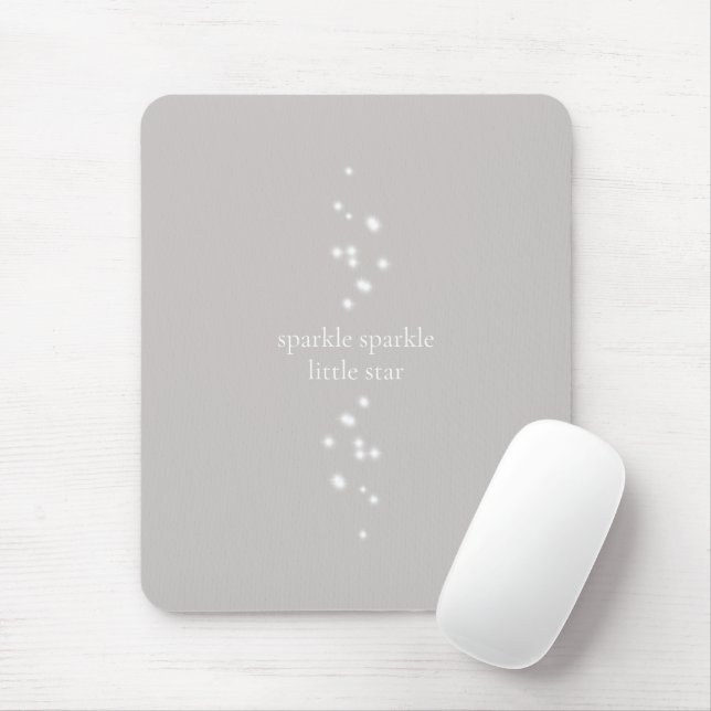 Mousepad Sparkle Sparkle Little Star Silver Cinza (Com mouse)