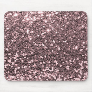 Mousepad Sparkles Dourados cor-de-rosa do brilho do falso