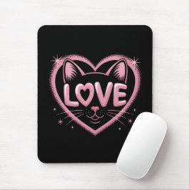 Mousepad Sparkling Cat Love