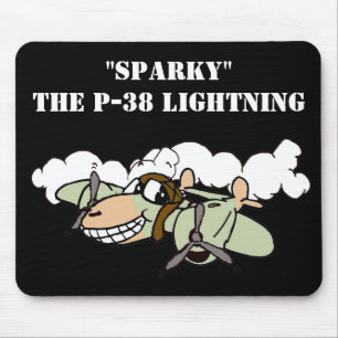 Mousepad "Sparky", o desenho de luz P-38