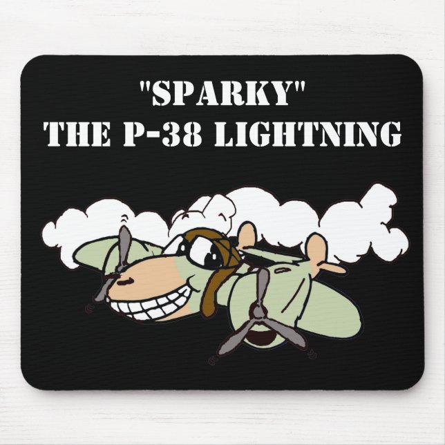 Mousepad "Sparky", o desenho de luz P-38 (Frente)