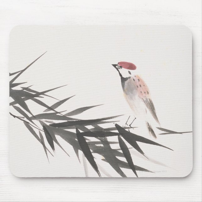 Mousepad Sparrow e Folhas de Bambu (Frente)