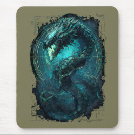 Mousepad Spectral Coil Cyberpunk Serpent Dark Art