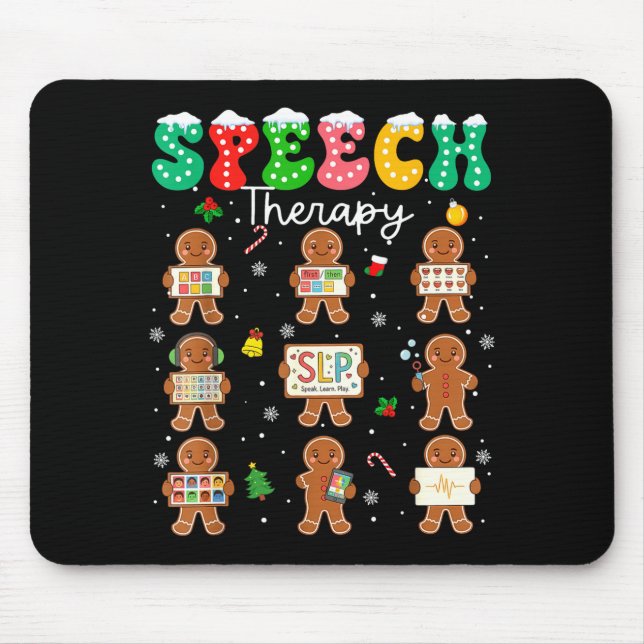 Mousepad Speech Therapy Christmas Slp Therapy Cookies Ginge (Frente)