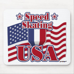 Mousepad Speed Skating EUA