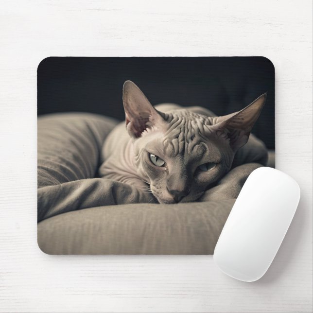 Mousepad Sphynx Cat (Com mouse)