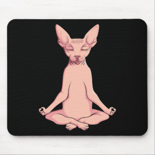 Mousepad Sphynx Cat Yoga Meditation Breeder Pet Lo