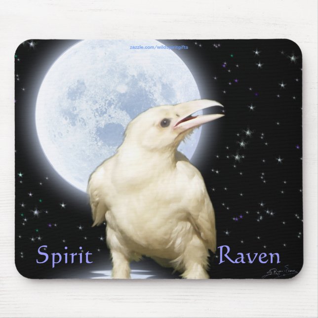 Mousepad SPIRIT RAVEN Wildlife Birdlover Fantasy Art (Frente)