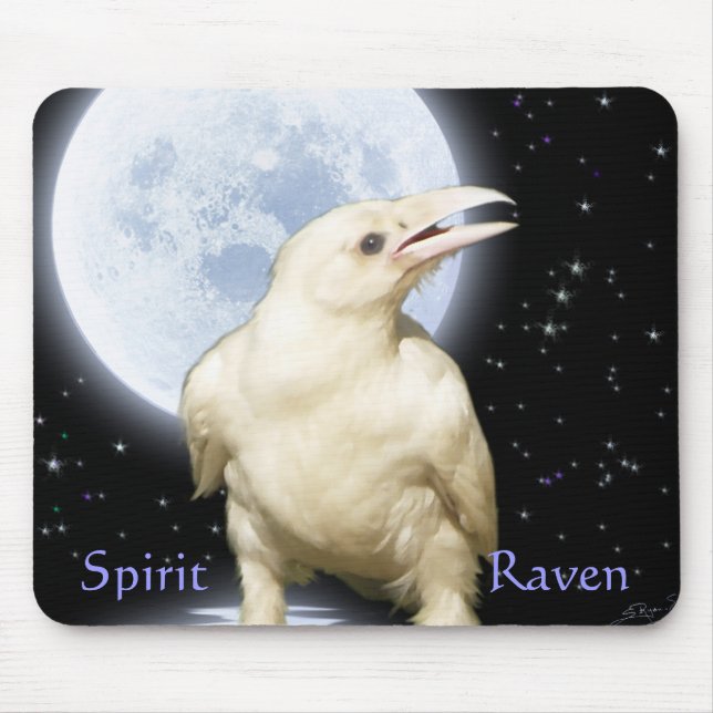 Mousepad SPIRIT RAVEN Wildlife Fantasy Art (Frente)