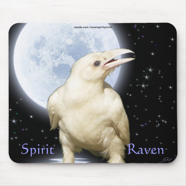 Mousepad SPIRIT RAVEN Wildlife Fantasy Art (Frente)