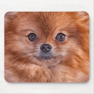 Mousepad Spitz de Pomeranian do cão do desenho