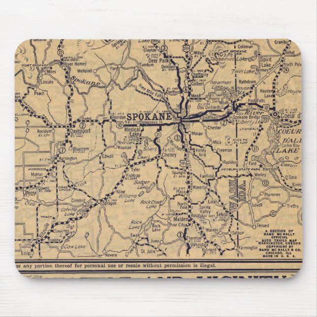 Mousepad Spokane, Seattle (Frente)