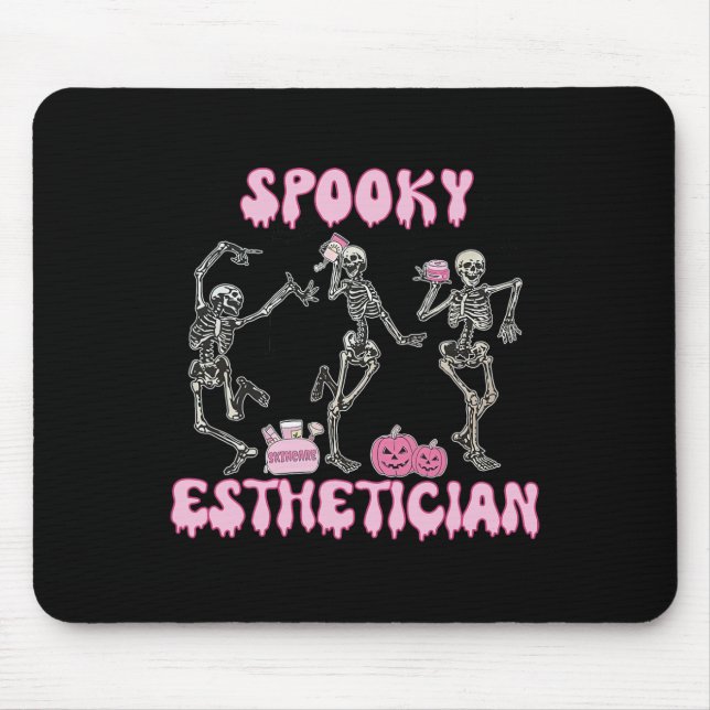 Mousepad Spookan Esthetician Halloween Skeleton Therapi (Frente)