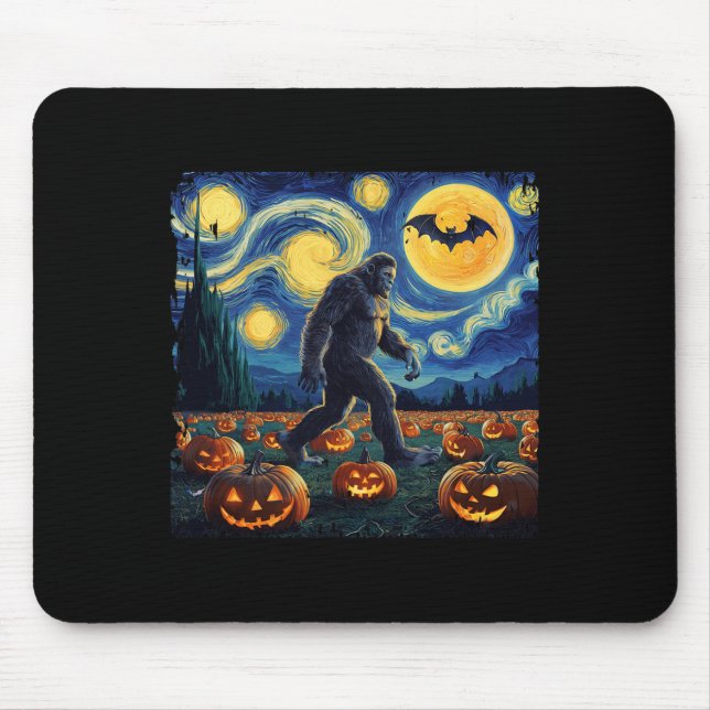 Mousepad Spookeen Bigfoot Starry Night Van Gogh (Frente)
