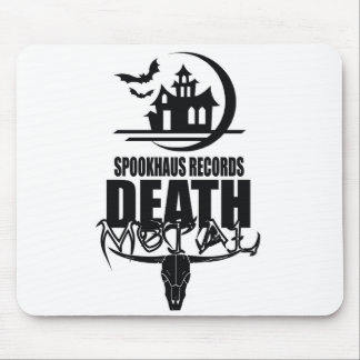 Mousepad Spookhaus grava o logotipo do metal da morte