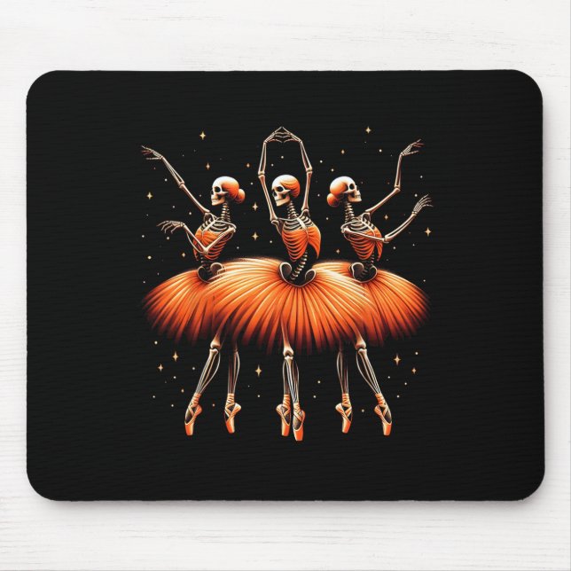 Mousepad Spookie Llerina Skeleton Dance Dia de as Bruxas en (Frente)