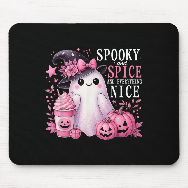 Mousepad Spooky And Spice And Everything Nice Halloween Pin (Frente)
